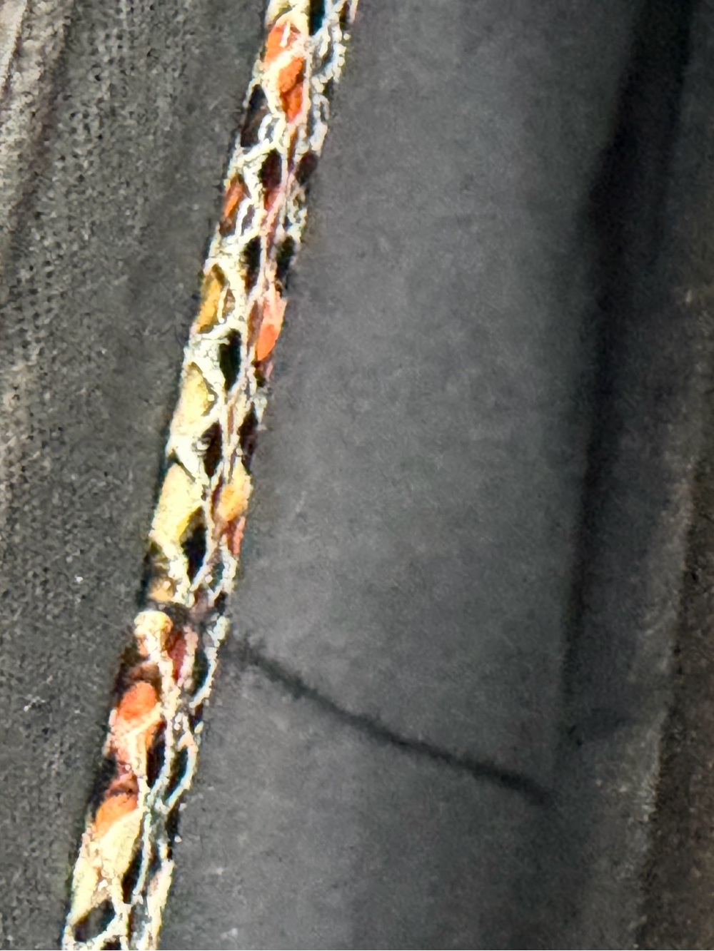 Aldo crossbody brown/orange/ cream faux snake skin pattern with chain - Picture 5 of 9